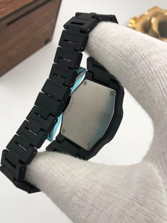 Aura Men's Watch with Arabic Numerals Matte Black Minimalist Analog Watch
