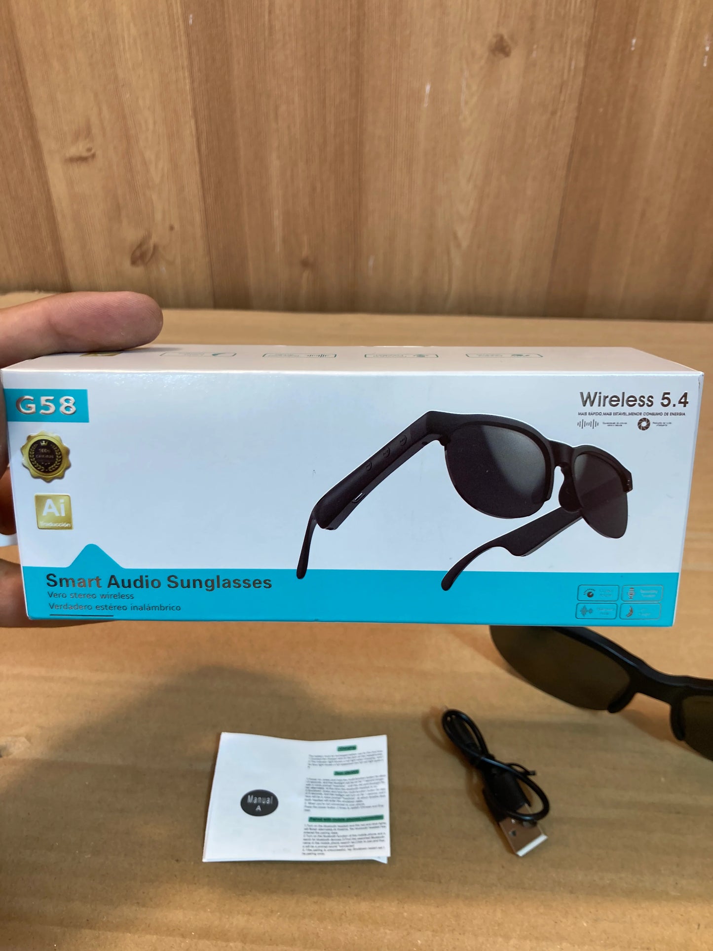 G58 pro Ai sunglasses-bluetooth audio calls and songs