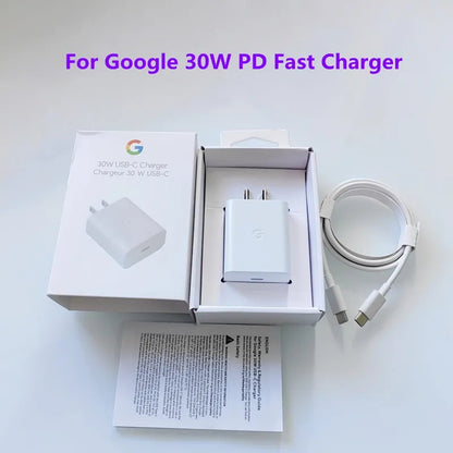 Google pixel orignal 30 w charging adopter with free orignal charging cable