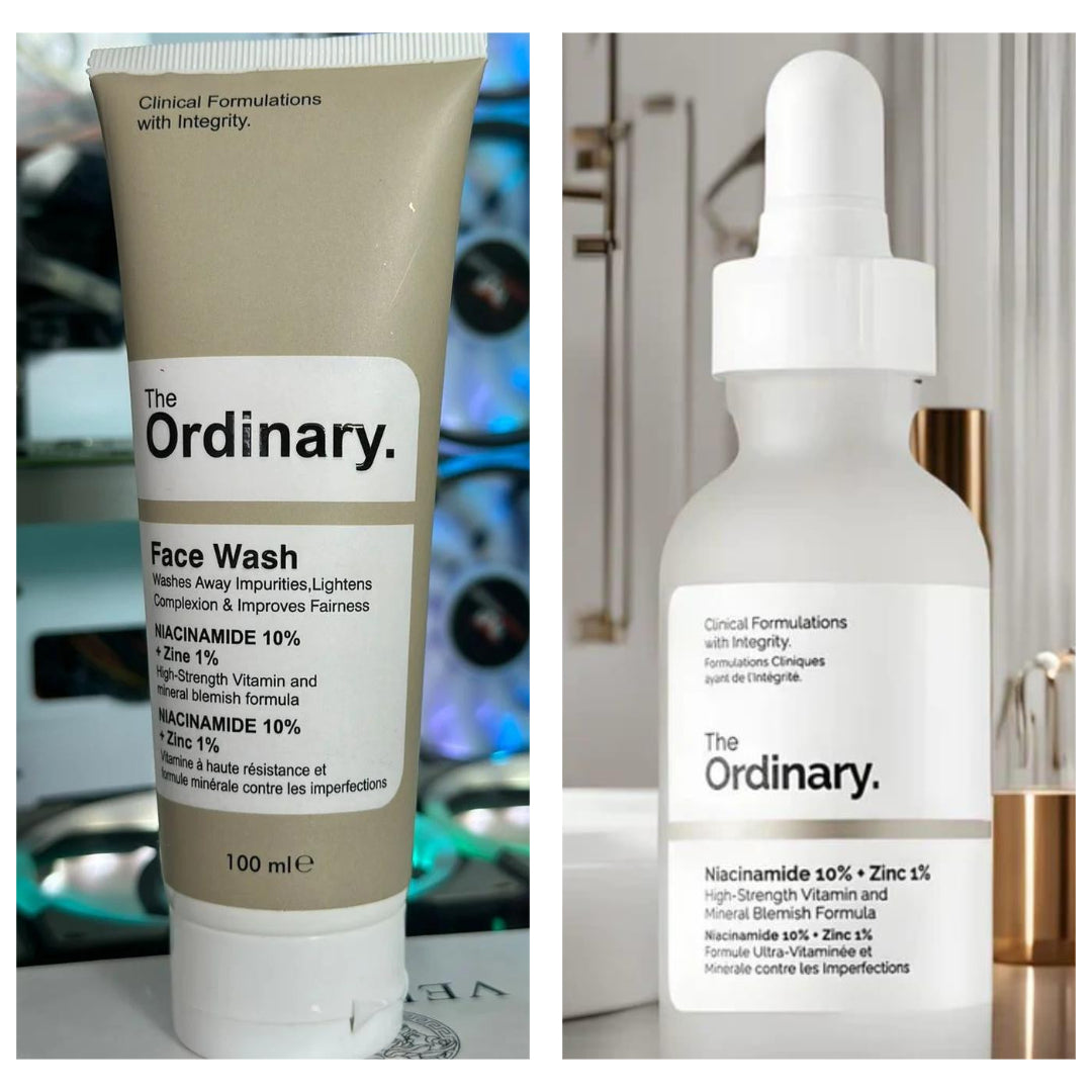 Pack of 2 The Ordinary Niacinamide Serum &amp;  The Ordinary Facewash Deal | Perfect Deal Niacinamide Serum &amp; Ordinary Facewash