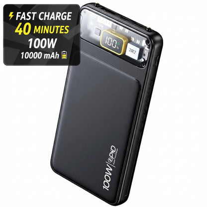 100W Super Fast Charging Power Bank – 10,000mAh Digital Display Portable Fast Charger