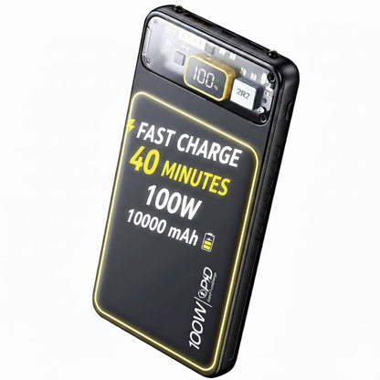100W Super Fast Charging Power Bank – 10,000mAh Digital Display Portable Fast Charger