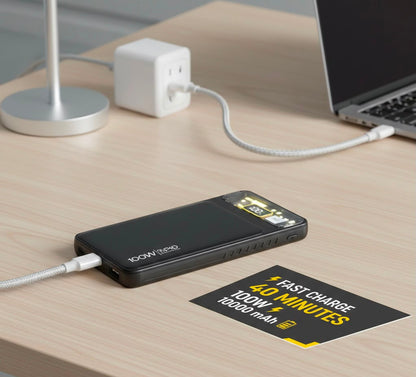 100W Super Fast Charging Power Bank – 10,000mAh Digital Display Portable Fast Charger